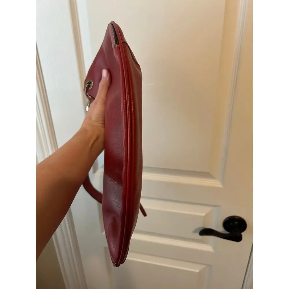 Tod's Vintage Micky Hobo Shoulder Leather Red Hobo Bag